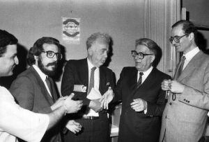 مع سعيد عقل وفؤاد الترك 1986