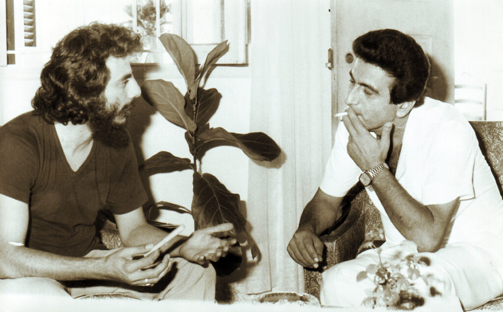 مع الشاعر إيليا أبو شديد (المطيلب- 2 أيلول 1980)