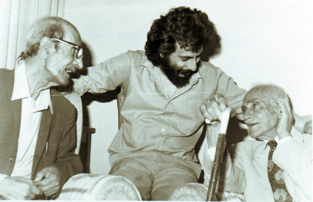 مع ميخائيل نعيمة والشاعر القروي (بسكنتا- الخميس 27 آب 1981)